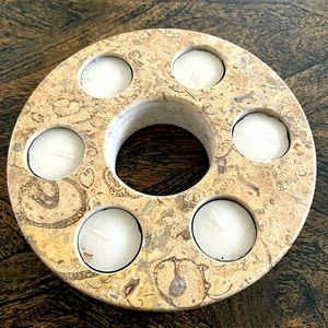 Beautiful circular tea candle holder bought in West Ireland